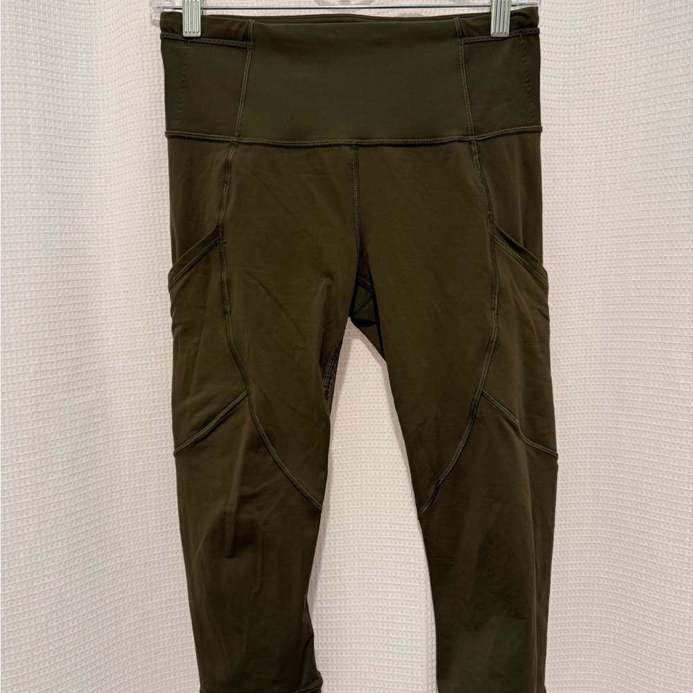 Lululemon Olive Green High-Waisted Leggings